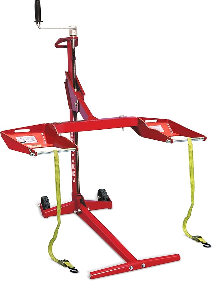 Craftsman 45099 Lift - 500lb Lifting Capacity, Fits Most Residential & Zero Turn Radius Riding Lawn Mowers, Space-Saving Foldable Design, Ideal for Lawn Mower Maintenance and Repairs