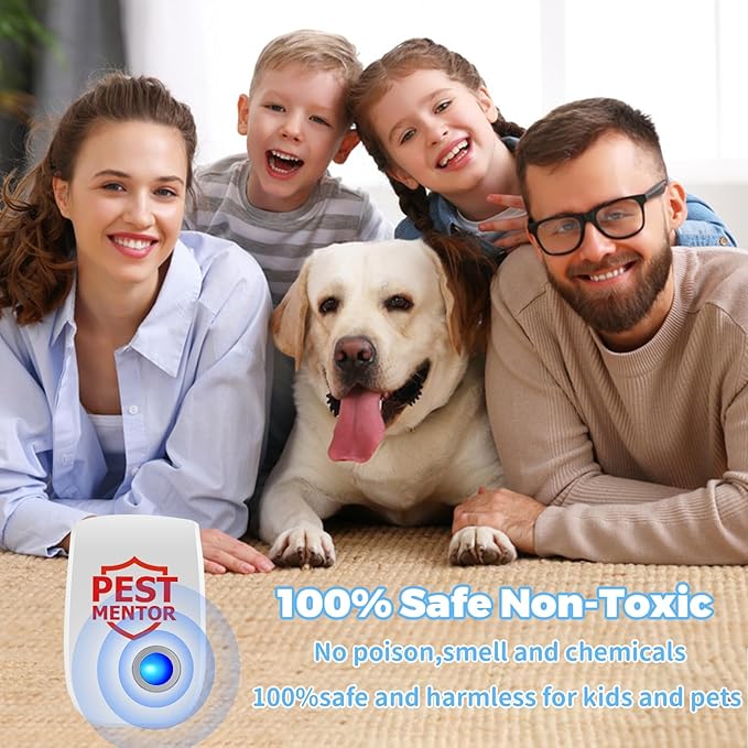 Ultrasonic Pest Repellent 8 Packs, Indoor Pest Control Repeller Plug in,Mouse Rodent Repellent for Ant Rodent Roach Mouse Mosquito Bugs Spider Insect Deterrent,3 Mode Switching