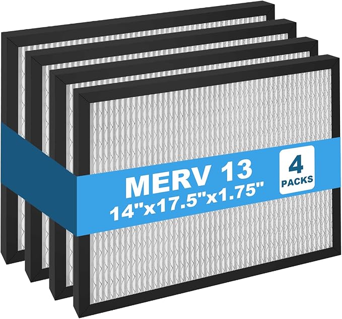 4 Packs 14 x 17.5 x1.75 MERV 13 Replacement Dehumidifier Filter for Honeywell DR90 & DR120 Dehumidifier Santa Fe Advance90 Advance100 Advance120