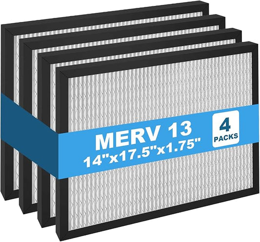 4 Packs 14 x 17.5 x1.75 MERV 13 Replacement Dehumidifier Filter for Honeywell DR90 & DR120 Dehumidifier Santa Fe Advance90 Advance100 Advance120