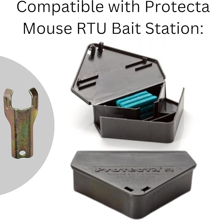 Replacement Key for Bell Labs Protecta Bait Stations - Compatible with Protecta RTU, LP, Sidekick, Sidewinder, Mouse Bait Stations and Pest Monitors - Comes with Robby’s Cloud Keychain (4 Pack)