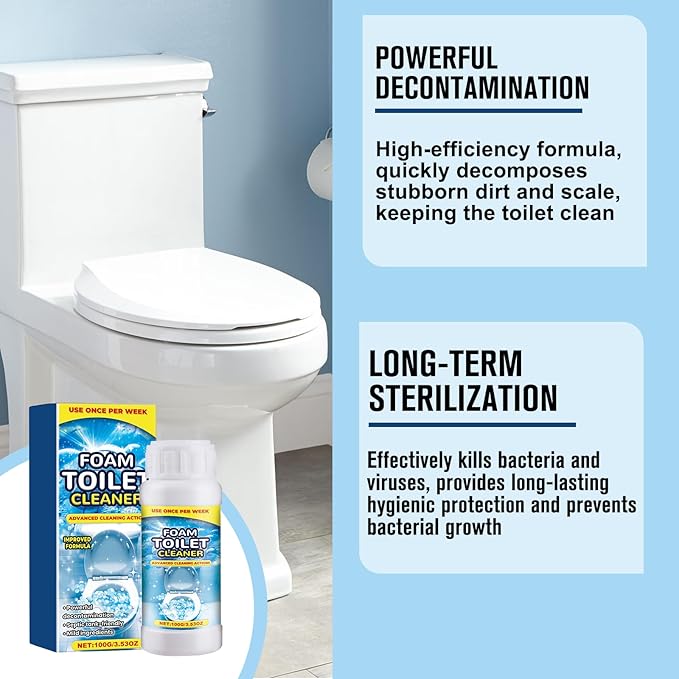 2pc Foam Toilet Cleaner,New Powerful Toilet Bowl Cleaner,Advanced Bathroom Cleaner for Home,Powerful Instant Bowl Cleaners for Toilets Squatting Pans