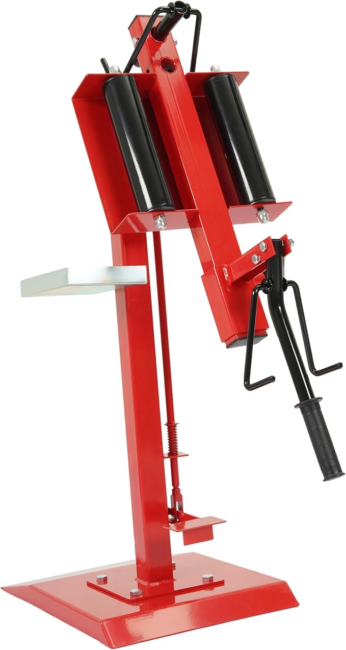 Universal Adjustable Portable Tire Changer Manual Car Small Truck Tire Expander Spreader Repair Tool Steel Red+Silvery