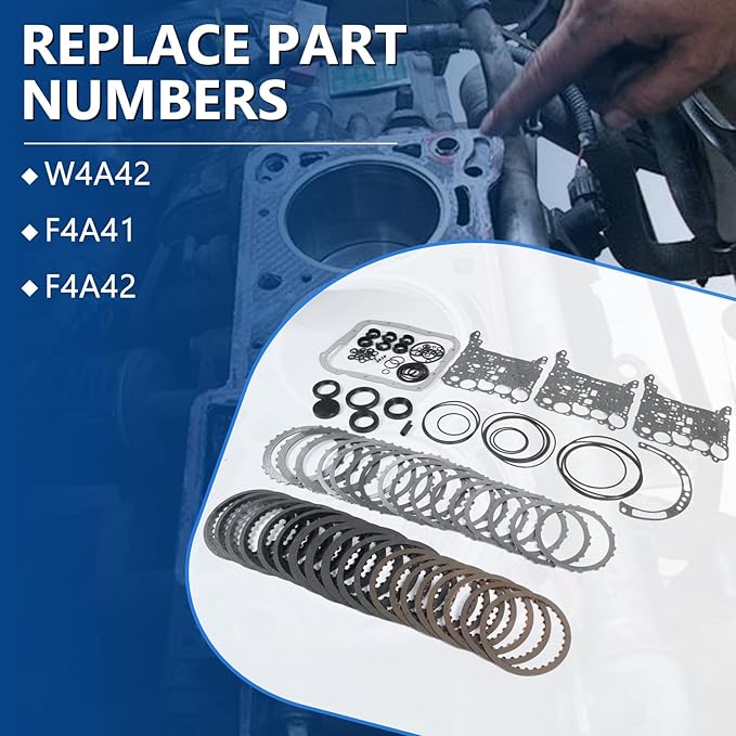 W4A42 F4A41 F4A42 Transmission Rebuild Kit Transmission Overhaul Master Rebuild Kit Fits for 2008-2011 Outlander 2.4L, Fits for 2006-2011 Sonata 2.4L, Replace OE W4A42 F4A41 F4A42