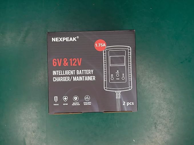 2-Pack Smart Fully Automatic 6V 12V Battery Charger Maintainer for Car, Marine, Motorcycle, Lawn Mower