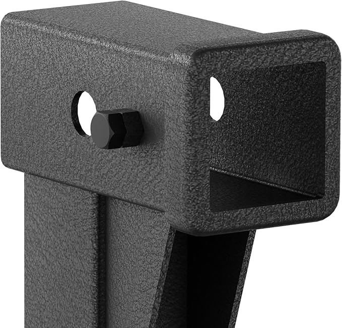 Trailer Hitch Extension Riser for 2-Inch Receiver, 6.6" Rise/Drop, Adjustable Lengths 5", 6", 8", 9", Solid Tube, 7500 lbs Capacity, Includes Bolt, Nut & Clip, Matte Black