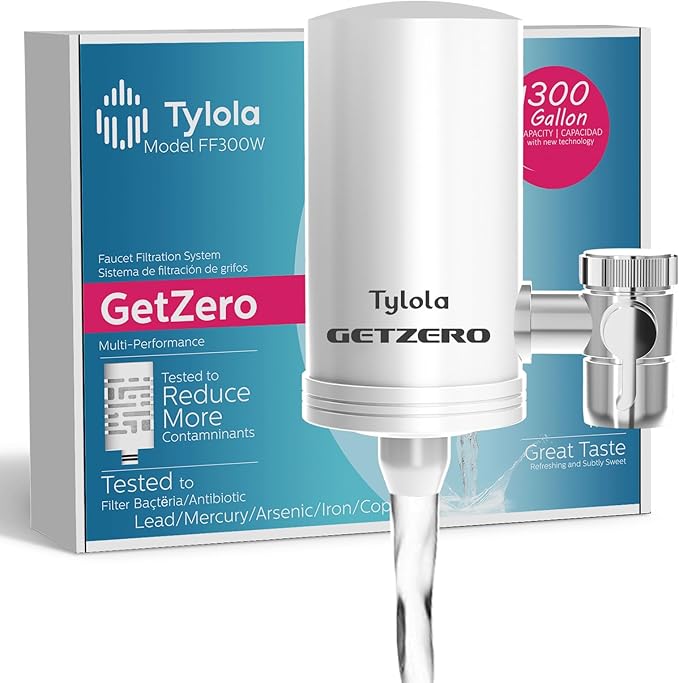 Faucet Water Filter for Kitchen Sink,Stainless Steel NSF Certified Water Purifier,Reduces 99% Chlorine, Lead, Toxins, Biological Impurities,Premium Version.