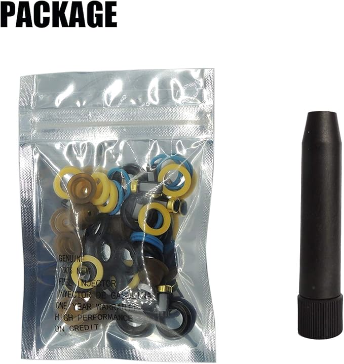 HiSport Fuel Injector Seal Kits Rebuild Set Include O-rings, Pintle Caps, Seal Spacers, Filter Baskets with 1pcs Filter Removal Tool [8 Set]