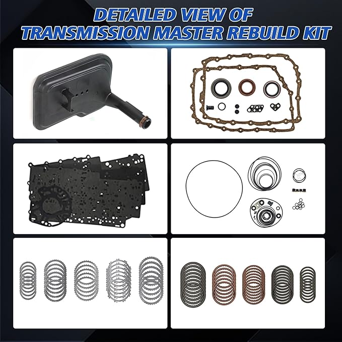 A76L90 6L90E 6L80 6L80E Transmission Master Rebuild Kit Overhaul w/Filte Fits for Escalade STS-V, Camaro Silverado Express 1500 2500 3500 Car Aftermarket Parts