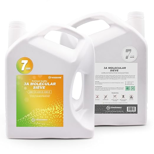 14 LBS 3A Molecular Sieve Desiccant Beads, Reusable Dessicant Dehumidifiers Desiccant Moisture Absorber, 2 Pack of 7 LBS