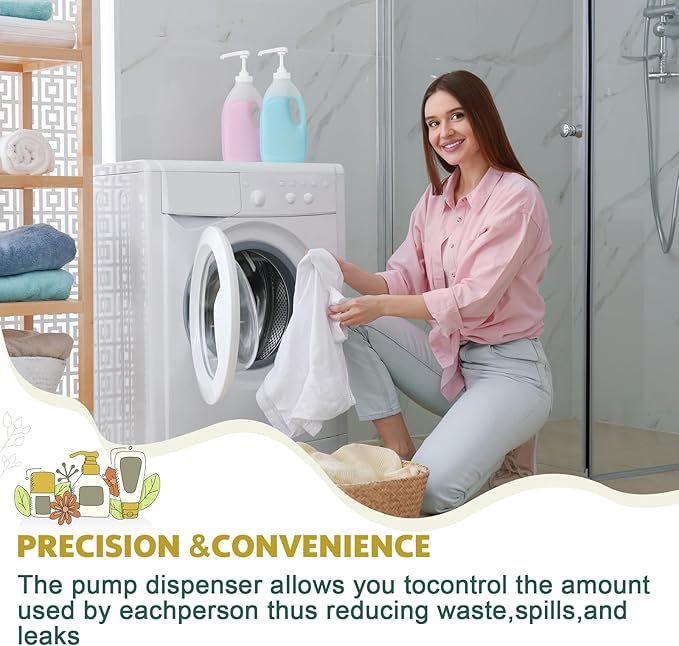 Sawysine 2 Pcs Gallon Pump Dispenser, Fits Most 1 Gallon Jugs Pump Dispenser 38/400 Lid Top Replacement for Bottle, Shampoo and Conditioner Leak Proof