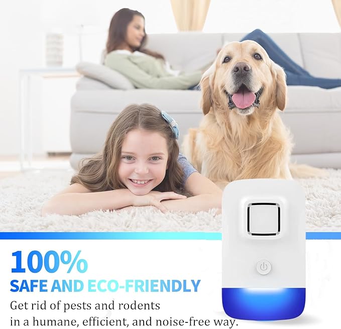 Ultrasonic Pest Control Repeller Plug in, Electronic Rodent Repellent for Indoor Home, Mosquito Repellent, Cockroach Killer, Spider Repellent (1 Pack-2)