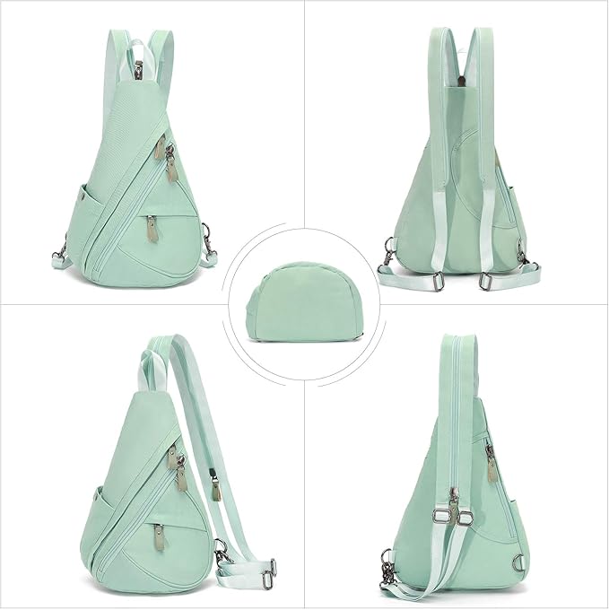 KL928 Nylon Sling Bag - Small Crossbody Backpack Shoulder Casual Daypack Multipurpose Rucksack for Men Women