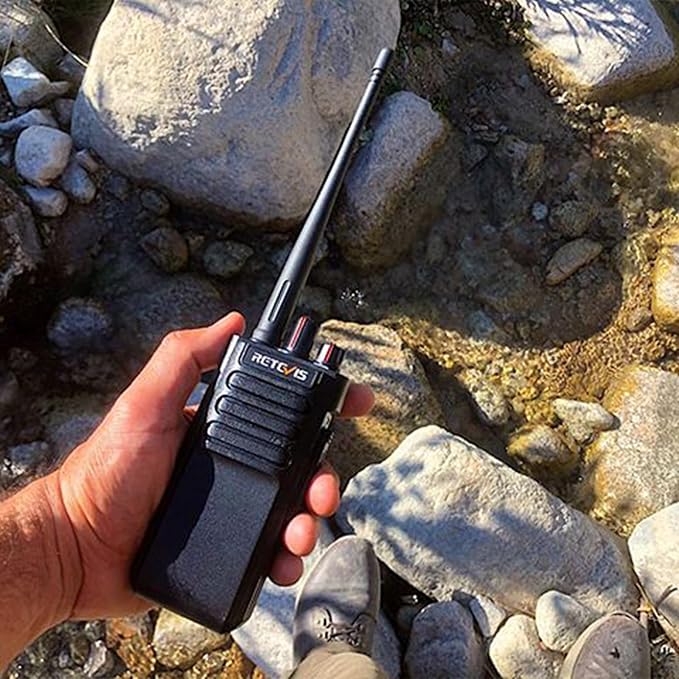 Retevis RT29 Long Range 2 Way Radio with Mic, 15in Antenna,Heavy Duty Professional Walkie Talkies,IP67 Waterproof Two Way Radio,700,000 sq. ft/50 Floor Range,3200mAh,for Construction Logistics(4Pack)