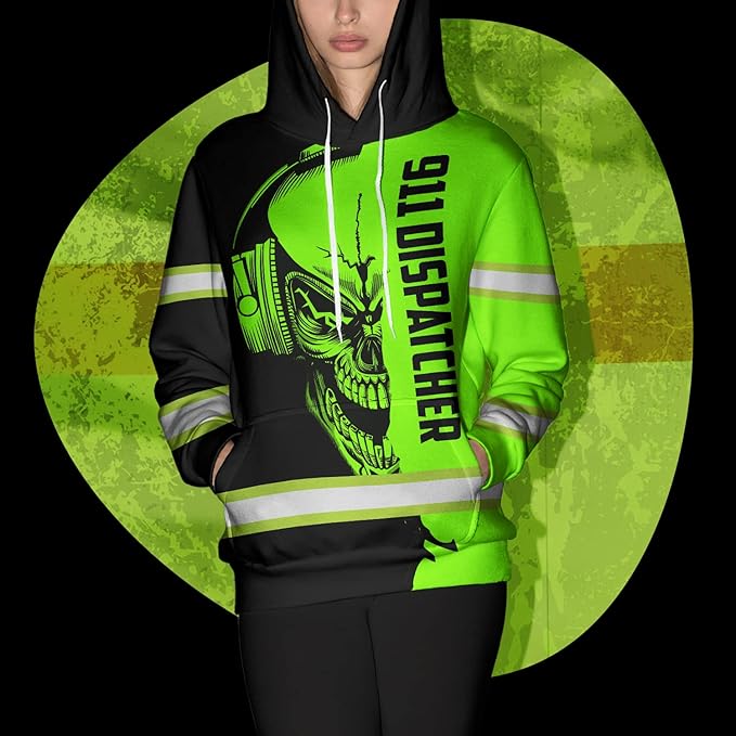 Matedecor High Visibility Hi Vis Hoodie for Men - Jobs Collection Custom Name Class 3 Reflective Safety Workwear