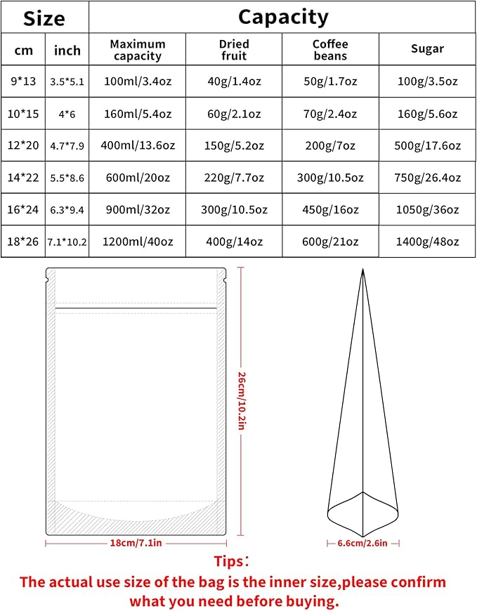 FireKylin 100 Pack Smell Proof Bags 7.1" x 10.2", Resealable Bags with Matte Window, Foil Pouch Stand Up Sealable Bags for Packaging（Red）