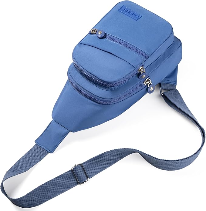 Small Sling Backpack Crossbody Sling Bag for Women, Chest Bag Daypack Fanny Pack Cross Body Bag for Outdoors Hiking Traveling - Blue