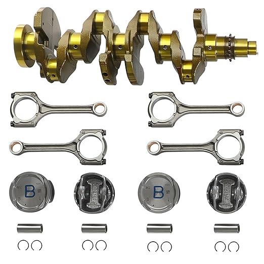Head Gasket Set Timing Chain Kit & VVT Engine Overhaul Rebuild Kit Crankshaft Connecting Rods Pistons Kit Fit for Hyundai Kia G4NA 2.0L 2013-2022 23110-2E501, 623V6-2EH00; 20910-2EA00, 21356-2E021