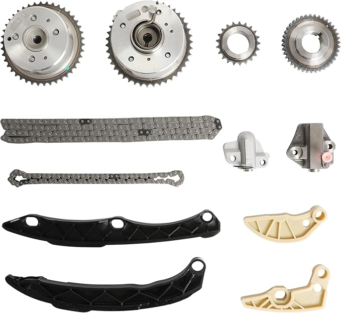 G4KH G4KJ Timing Chain Kit with VVT Gear Fit for Kia Optima Sorento Sportage 2.0L 2.4L 2011-2018 Replacement for Hyundai Sonata Santa fe Tucson 2.0L 2.4L 2011-2019 24350-2G750 243212G111