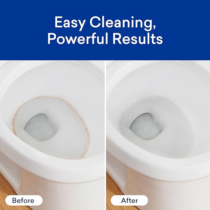 BLUELAND Toilet Bowl Cleaner Tablets, Starter Set, 14 Count with Tin, Peppermint Eucalyptus, Plastic-Free, No Harsh Chemicals, Plant-Based