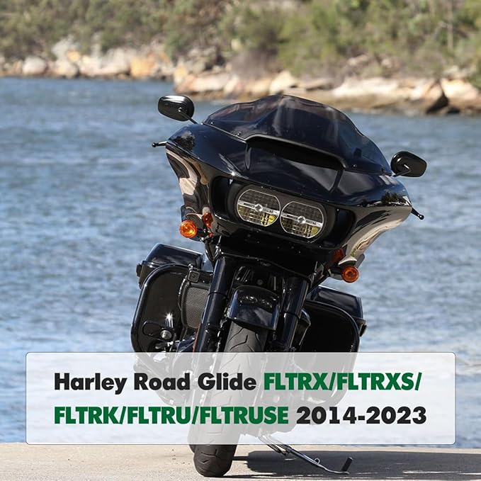 Smoke 13" Windshield for Harley Davidson Touring Road Glide CVO FLTRX/FLTRXS/FLTRK/FLTRU/FLTRUSE 2014-2022 Windscreen Air Deflector