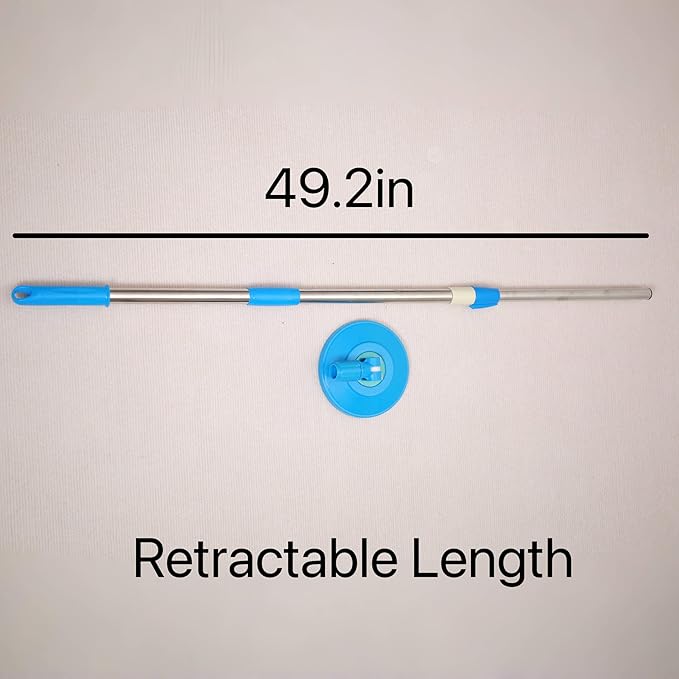 Spin Mop Replacement Handle 360 Degrees Rotating Telescopic Replacement Handle Cleaning Tool Accessories Enhanced Thickened Version Blue,Spin Mop Pole Handle Replacement