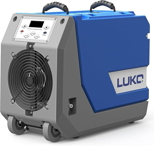LUKO 190 Pints Commercial Dehumidifier with Pump & Drain, 8000 Sq Ft Large Capacity Industrial Dehumidifier for Basement, Efficient Water Damage Restoration, Flood Clean-Up (Modren 180)