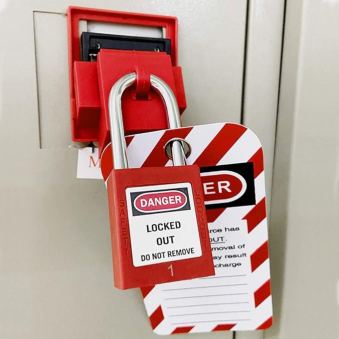 Lockout Tagout Locks, Safety Padlock, Loto Locks Keyed Differently Lock Out Tag Out 30 pcs Safety Padlocks Plastic with 30 Lockout TagOut Tags Red