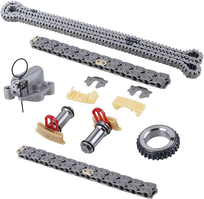 90738S Engine Timing Chain Kit VVT Sprocket Set Fit For 2011-2020 Ford F150 Edge Expedition Explorer Mustang Taurus Transit；Lincoln MKX Mark Nautilus Navigator 3.3L/3.5L/3.7L OE#AT4Z6L266B