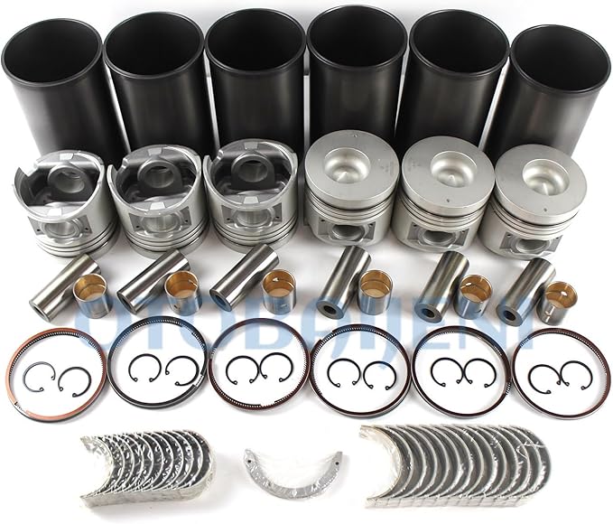 6D16 6D16T Overhaul Rebuild Kit for Mitsubishi 6D16 6D16T Engine for CAT R210 Kato HD1430 Kobelco Forklift Truck Excavator Engine Rebuild Aftermarket Parts