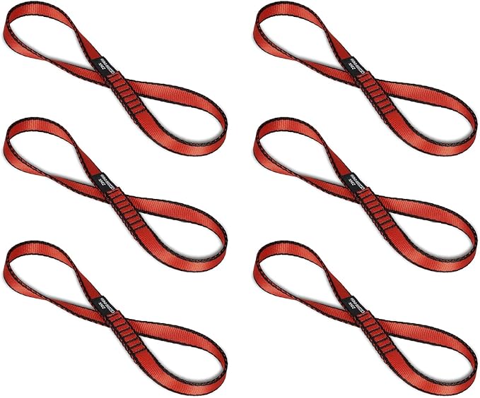 18MM Nylon Climbing Sling Runner - 23KN CE2008/EN566 Certified Outdoor Climbing Webbing for Rock Climbing, Rappelling, Mountaineering, Swing Gear, Outdoor Adventures & Emergency Anchoring