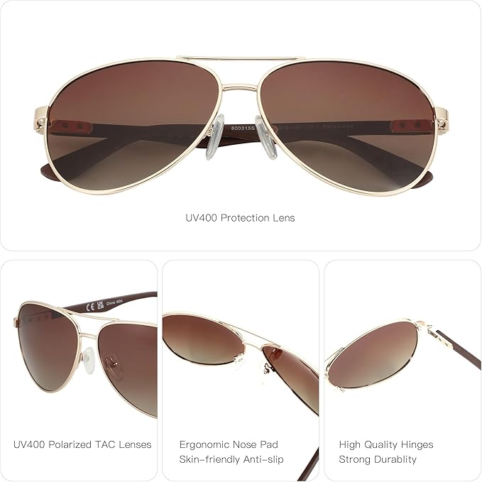 ZENOTTIC Polarized Aviator Sunglasses for Men Carbon Fiber Temple Pilot Sun Glasses with Mirrored Lens UV Protection