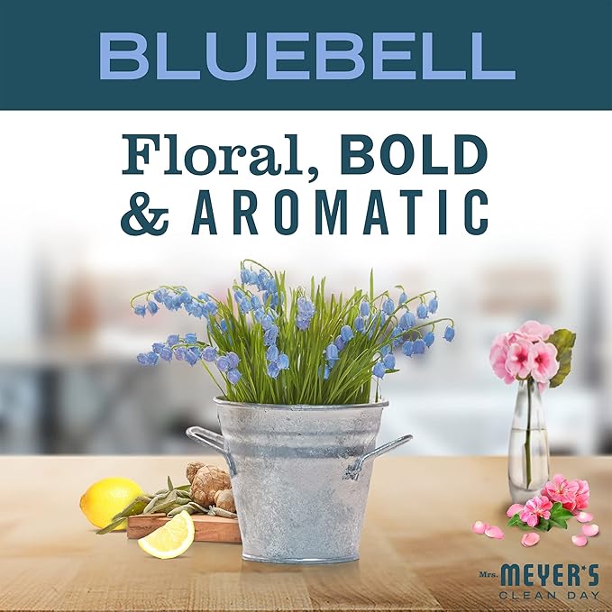 MRS. MEYER'S CLEAN DAY Liquid Dish Soap, Bluebell Scent, 16 Fl Oz bottle (Pack of 1)