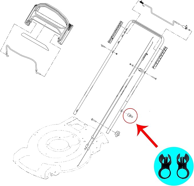 Replacement 114-7988 Lawn Mowers Cable Guide Fits 114-7988 10603 10604 10605 10606 10607 10623 10624 10625 10627 10630 Compatible with Toro Part # 106-6805(2 Pack)