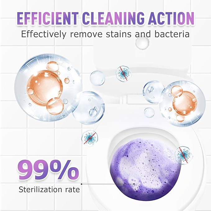 Toilet Cleaner, 2025 New Toilet Bowl Cleaner Toilets Cleane, Toilet Bowl Cleaners, Powerful Foaming Toilets Bowls Cleaner, Self Activating Miracle Powder for Toilet Bowl cleaning (1)