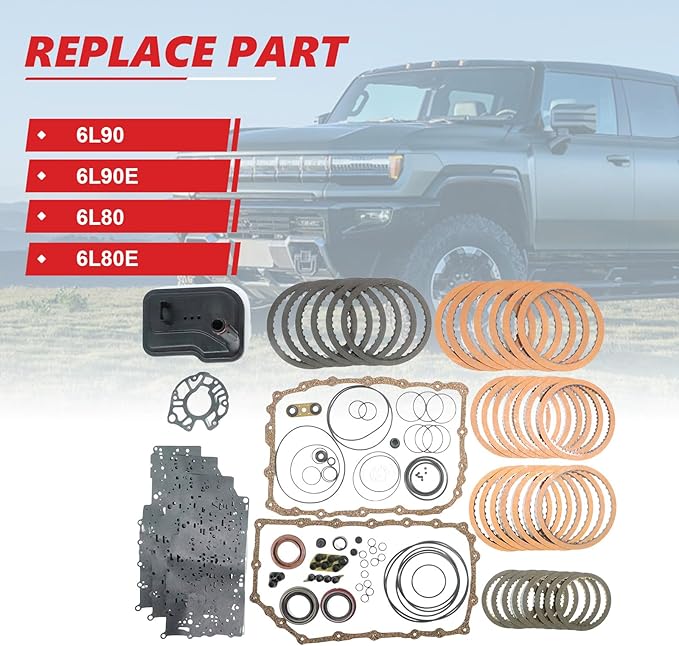 1set Transmission Rebuild Kit With Filter 6L90 6L90E 6L80 6L80E Fits for STS-V EXPRESS 1500 2500 3500 4500 195901XLS 195903XLS
