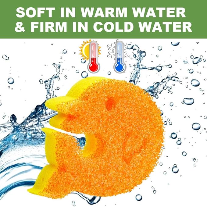 5 Pack Scrub Sponge, Dual-Sided Temperature Kitchen Sponge for Dishes Household Cleaning SmilePowo Non-Scratch Dolphin Shape Multipurpose Sponges for Kitchens, Bathrooms, and Outdoor Five Color