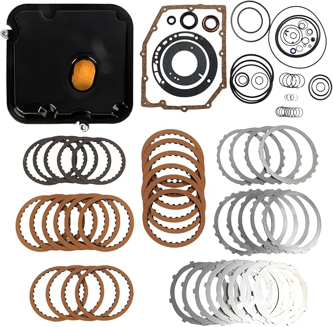 68332423AA 42RLE Transmission Master Rebuild Kit with Gasket Friction Clutches Filter Fits for 2005-2010 Chrysler 300,2009-2010 Challenger,2006-2010 Charger,Jeep,Mitsubishi,Ram OE 68332423AA