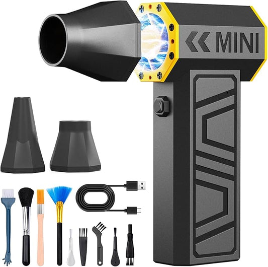 NEVERLAND Rechargeable Compressed Air Duster - 4 Gear Electric Air Duster, 180000RPM Cordless Air Duster Blower, Replace Canned Air Cans Jet Fan for Car Keyboard PC Computer Cleaning