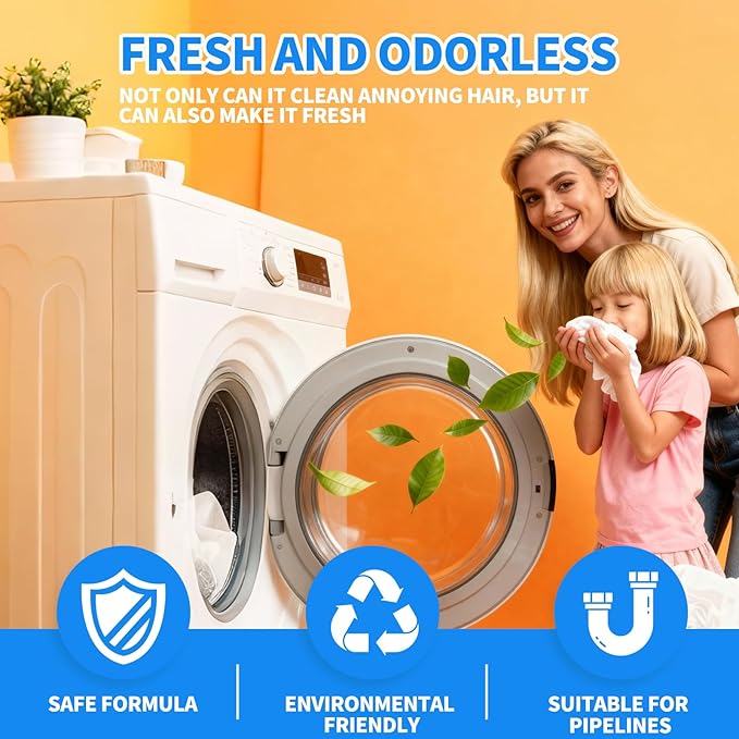 SOPAMI 24 Washing Machine Cleaner Tablets for Pet Owners HE Front Load and Top Load Washer Deep Cleaning Septic Safe Removes Stubborn Pet Hair Eliminates Pet Odors Prevents Pet Dander Build Up