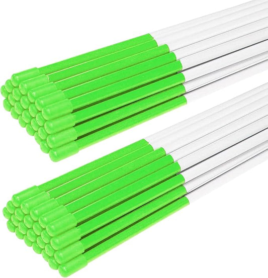 Driveway Markers Snow Stakes 48 inch Green Plow Stakes Reflective Fiberglass, Pack of 50 for Parking Lots, Walkways