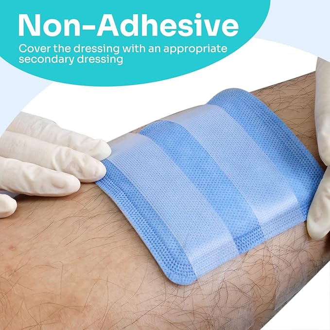 Conkote Super Absorbent Dressing Pads for Wound Care 10 Pack, FSA or HSA 4"x4" Sterile Non-Adhesive Absorbent Bandages, Wound Care Pads for High Exudating Wounds, Ulcer, Surgical, l - ll Degree Burns