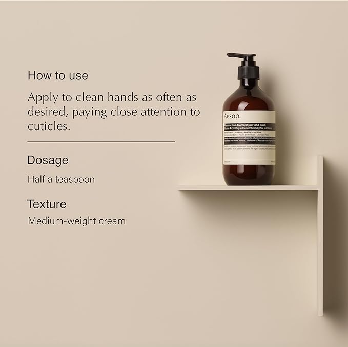 Aesop Resurrection Hand Wash & Balm Set | Woody, Earthy, Smoky Duo to Cleanse and Hydrate the Hands | 16.9 oz / 500mL