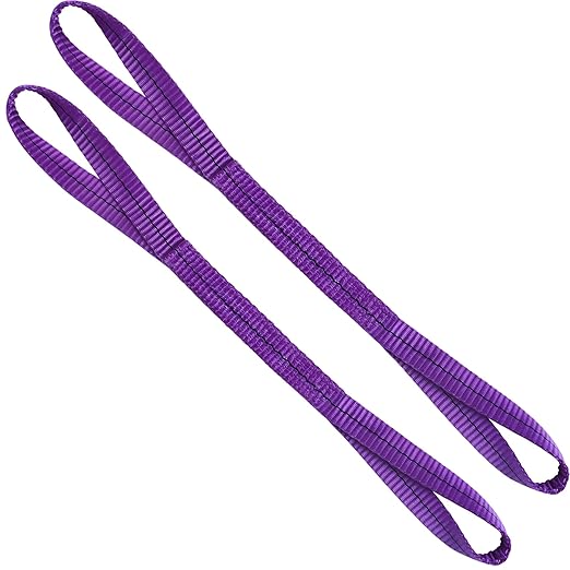 Lift Sling Straps,1" x 3.3' 2-Ply Heavy Duty Flat Eye Lift Slings,Polyester Lifting Strap Nylon Tree Saver Recovery Strap Web Sling Rigging Moving Tow Hoist Gear Straps 3200 lb 2600 lb 6400 lb 2 Pack