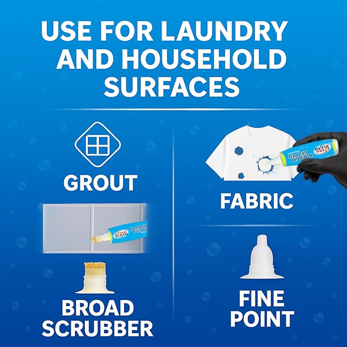 Bleach Gel Stain Remover Pen – Travel Size Toiletry for Clothing, Instant Spot Cleaner, Travel Essentials & Accessories