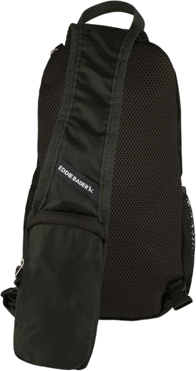 Eddie Bauer Stowaway Packable Sling Bag | Foldable | Travel | Outdoor | Lightweight | Compact | Everyday Carry | Ripstop Nylon | 10L - Dark Forest