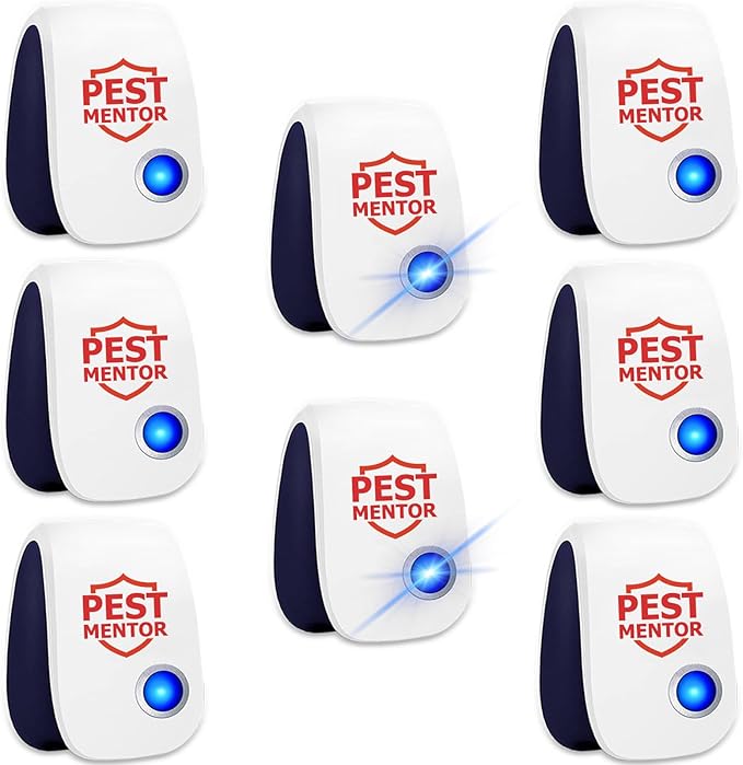 Ultrasonic Pest Repellent 8 Packs, Indoor Pest Control Repeller Plug in,Mouse Rodent Repellent for Ant Rodent Roach Mouse Mosquito Bugs Spider Insect Deterrent,3 Mode Switching