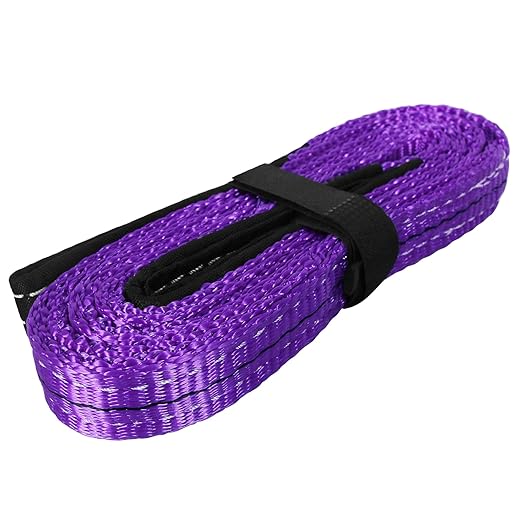 Lift Sling Straps,1" x 20' 2-Ply Heavy Duty Flat Eye Lift Sling,Twist Eye Polyester Lifting Sling Straps Nylon Tree Saver Recovery Strap Web Slings Rigging Moving Tow Hoisting Gear Strap