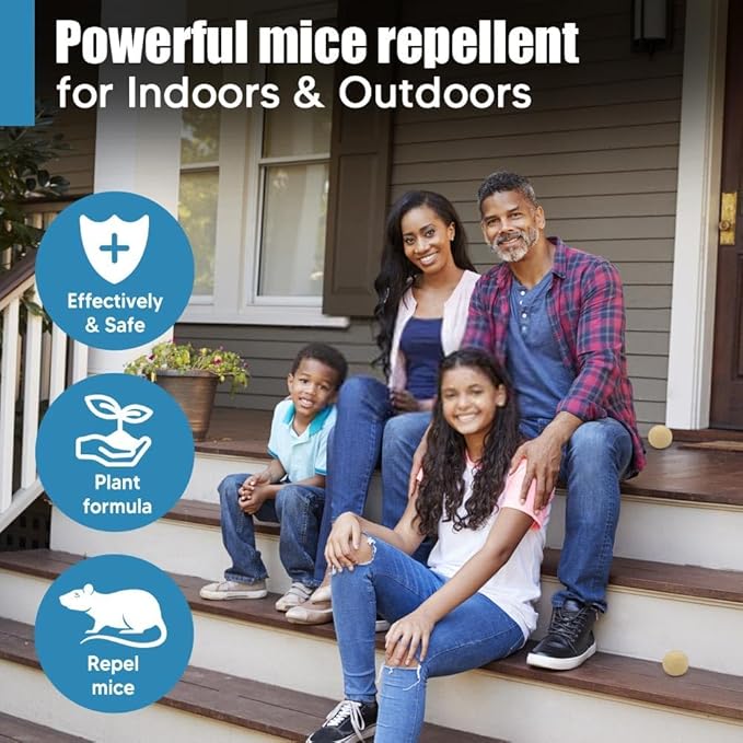 Rodent Repellent Indoor,Mouse Repellent,Mice Repellent Indoor,Rodent Away Repellant,Rat Repellent,Keeps Mice Away,Peppermint Oil Repel Mice from Nesting,Covers 50 sq. ft,Effective for 60-90 Days-10P