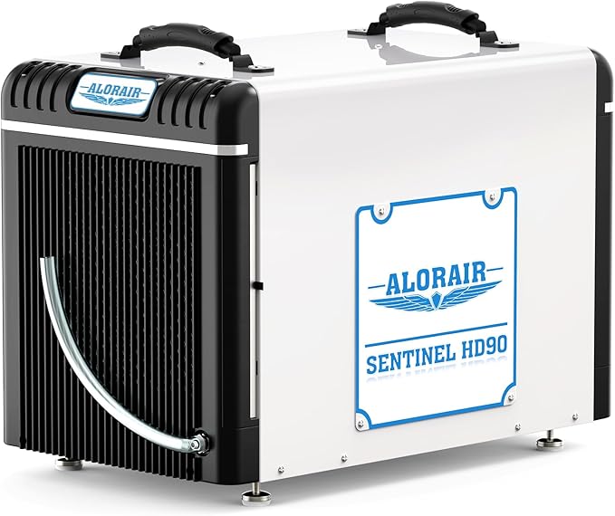 ALORAIR Basement/Crawl Space Dehumidifiers 198 Pint (Saturation), 90 PPD (AHAM), Auto Defrosting System, Commercial Dehumidifier
